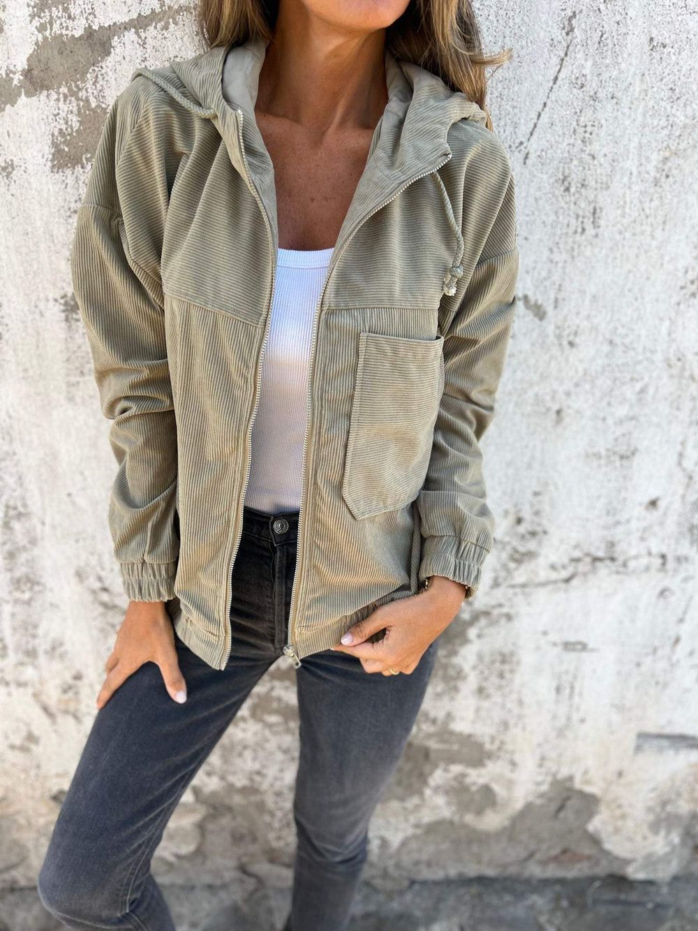 Isabelle Casual Zip-Up Hoodie Jacket