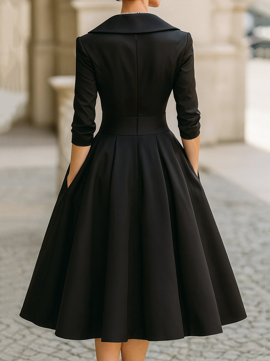 Sofia Elegant Midi Dress with Timeless Charm