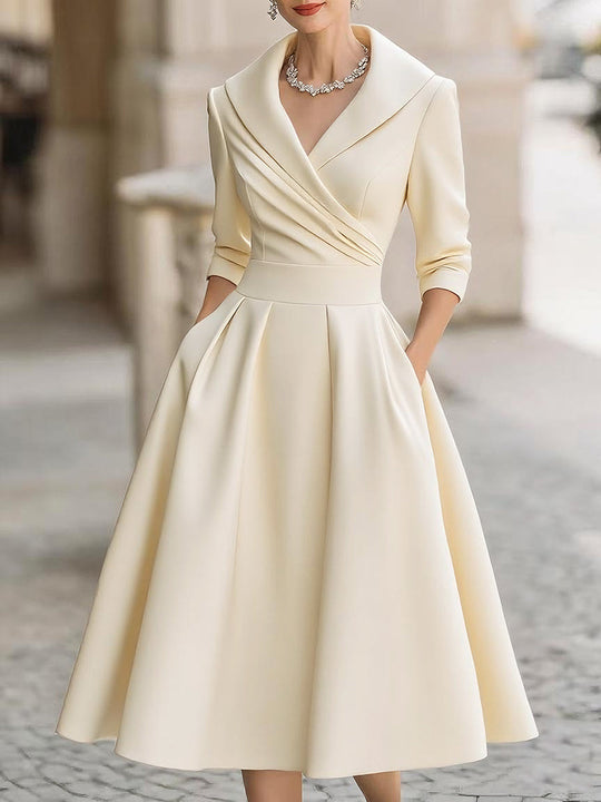 Sofia Elegant Midi Dress with Timeless Charm