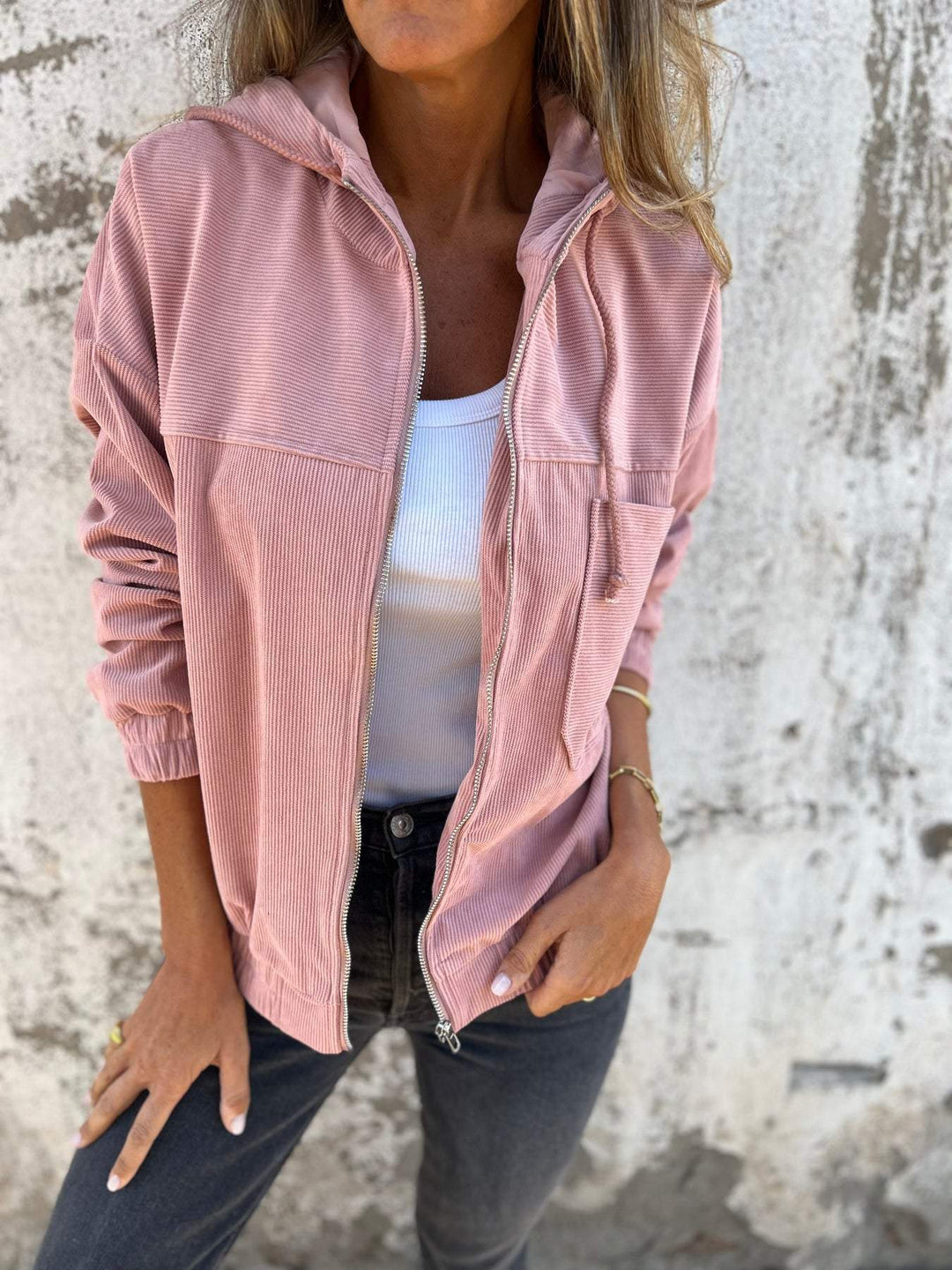 Isabelle Casual Zip-Up Hoodie Jacket