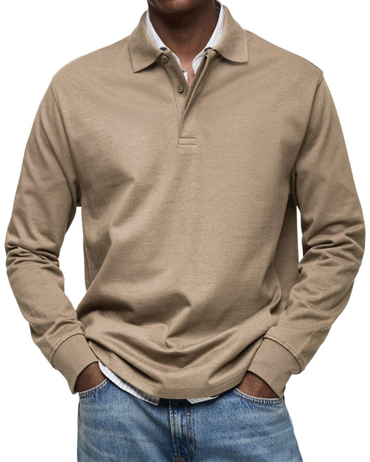 Luke Casual Long-Sleeve Polo Shirt