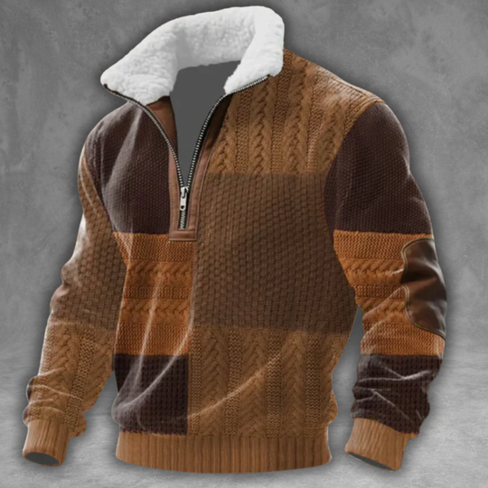 Jovan Fleece pullover with a stand-up collar