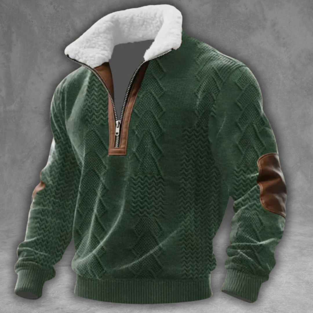 Jovan Fleece pullover with a stand-up collar