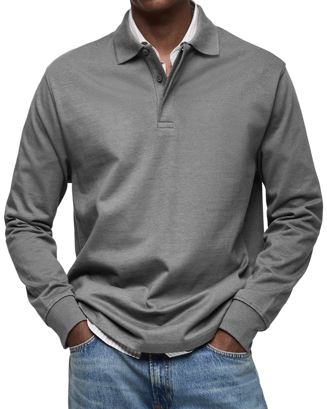 Luke Casual Long-Sleeve Polo Shirt