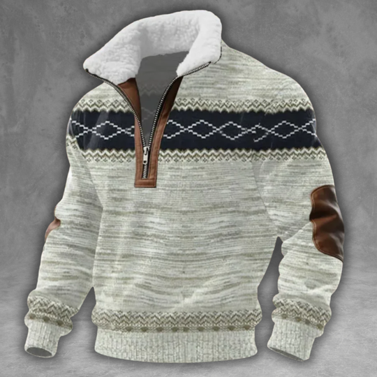 Jovan Fleece pullover with a stand-up collar