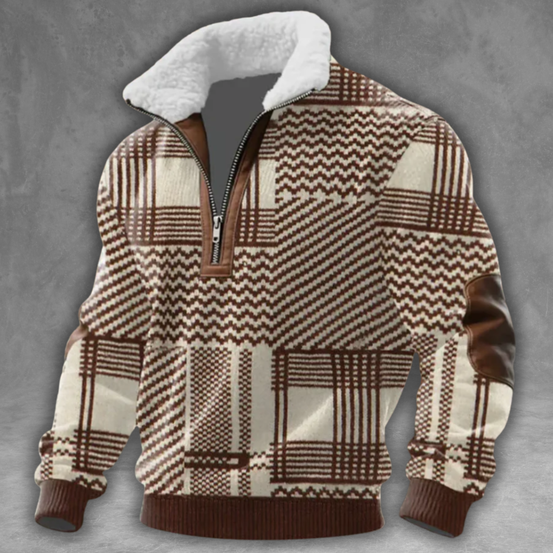 Jovan Fleece pullover with a stand-up collar