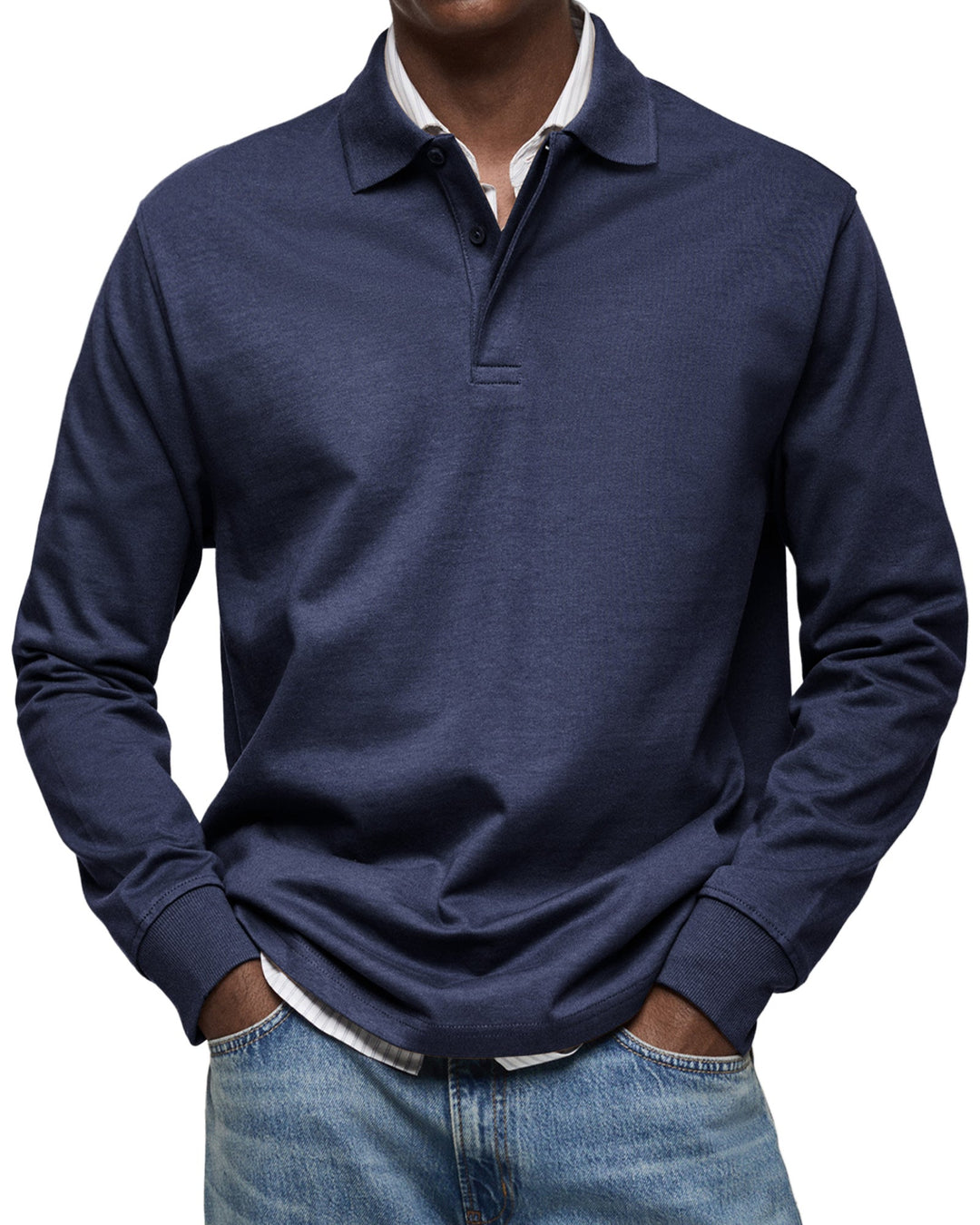 Luke Casual Long-Sleeve Polo Shirt
