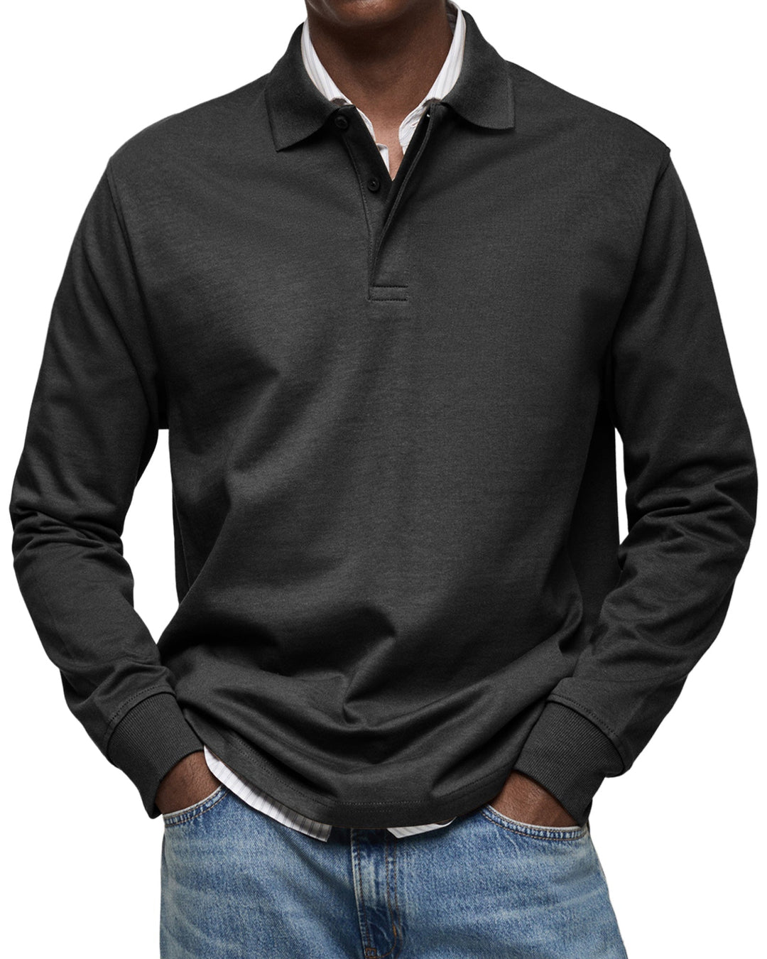 Luke Casual Long-Sleeve Polo Shirt