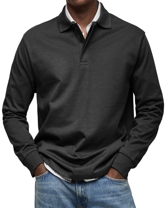 Luke Casual Long-Sleeve Polo Shirt