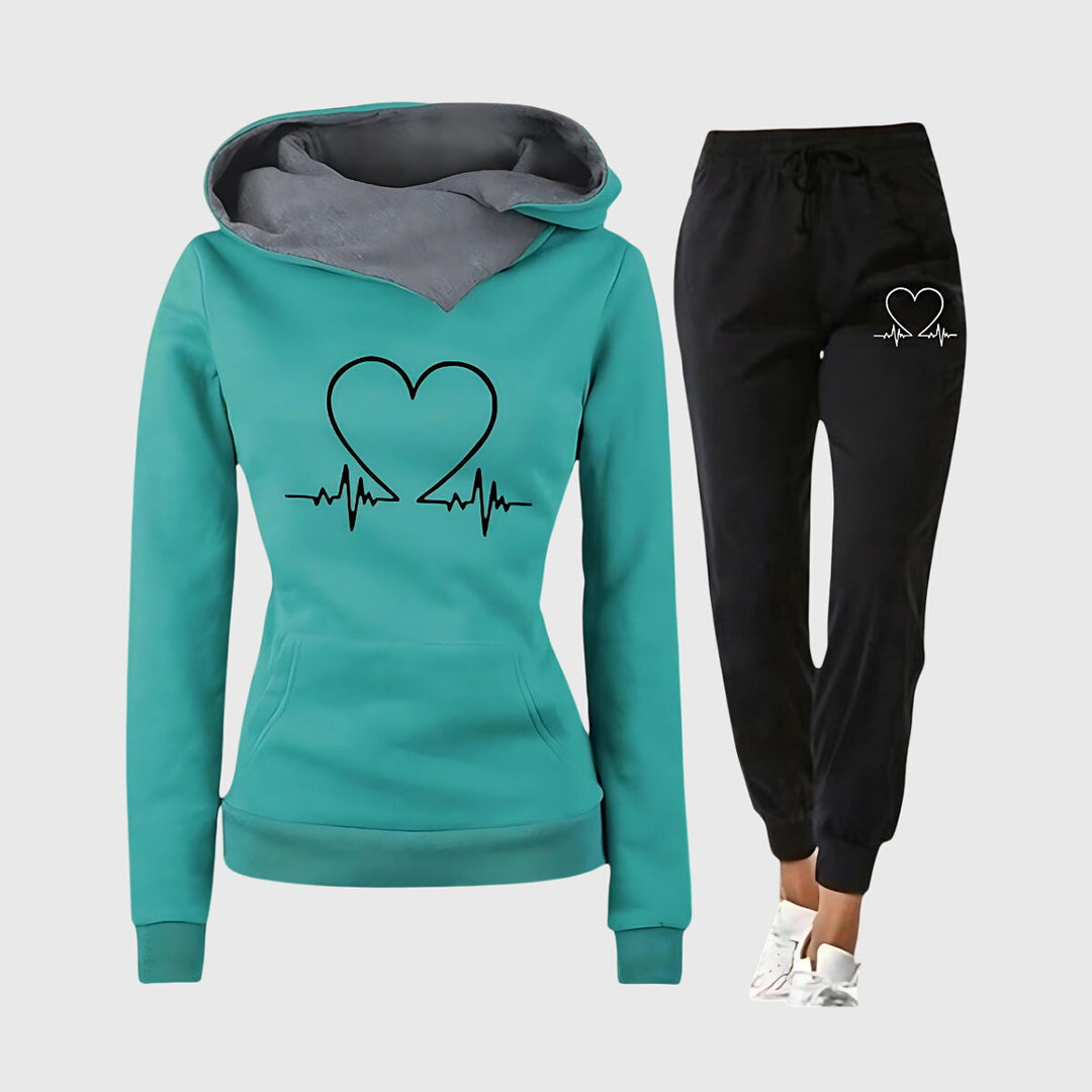 Lindy Stylish Lounge Set with Heart Detail