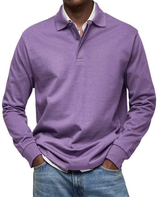Luke Casual Long-Sleeve Polo Shirt