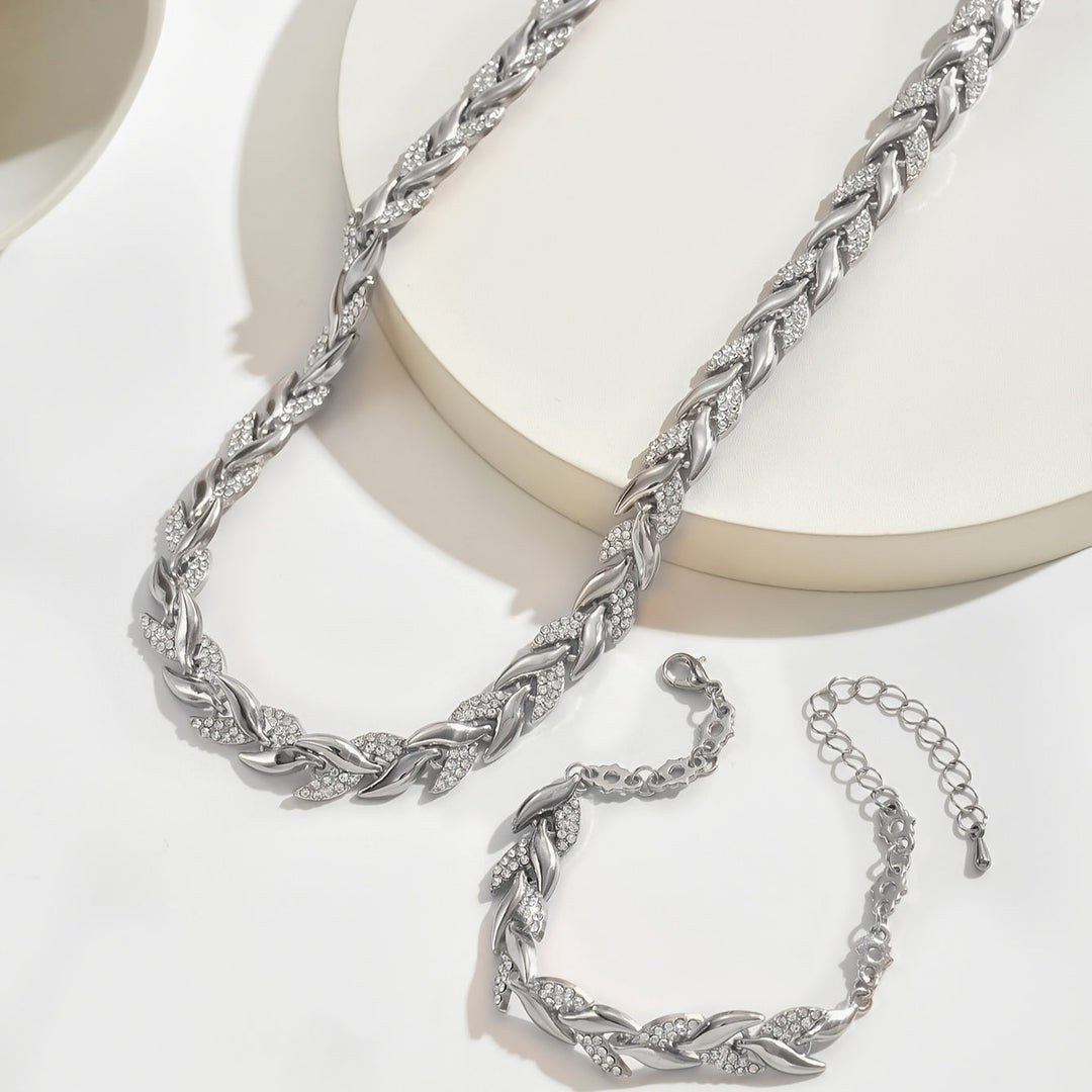 Rose Necklace & Bracelet Mermaid Set