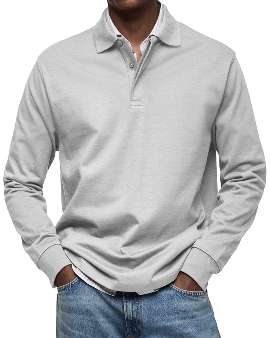 Luke Casual Long-Sleeve Polo Shirt