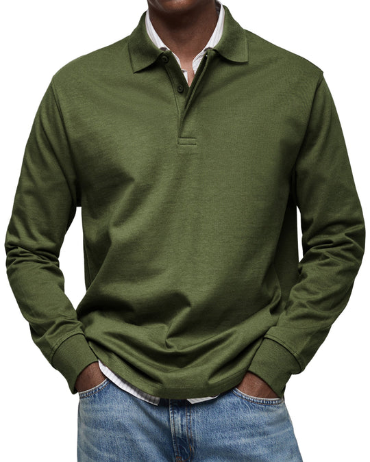 Luke Casual Long-Sleeve Polo Shirt