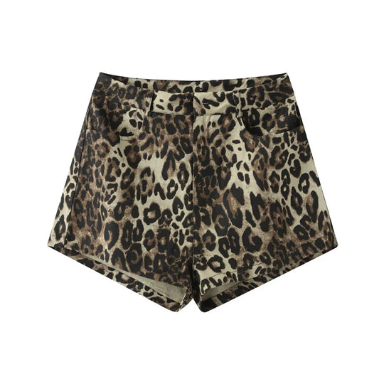 Sanne Leopard Print Shorts