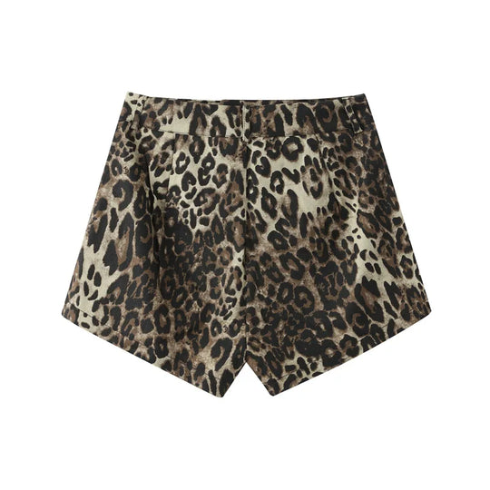 Sanne Leopard Print Shorts