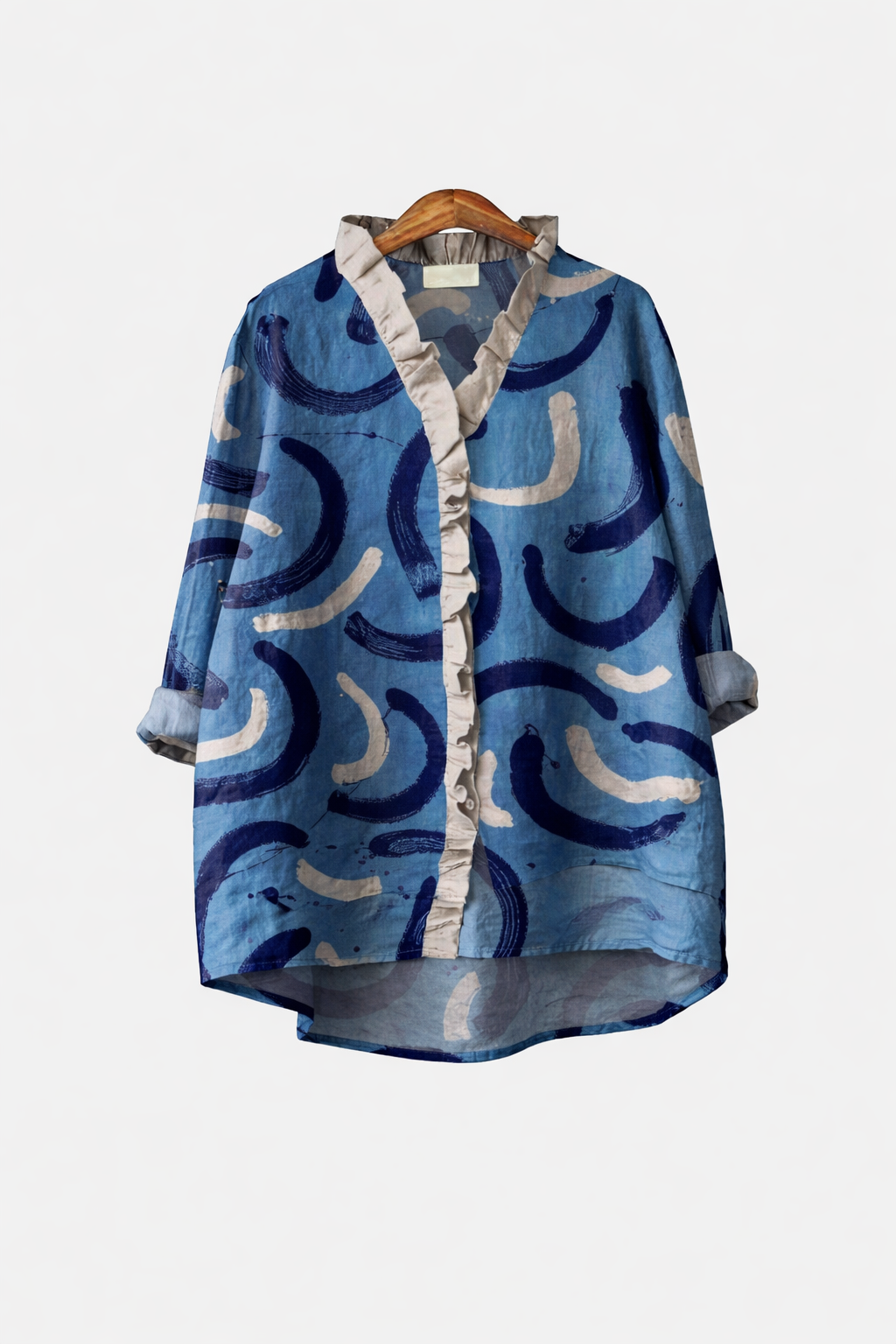 Elizabeth Elegant Linen Summer Blouse