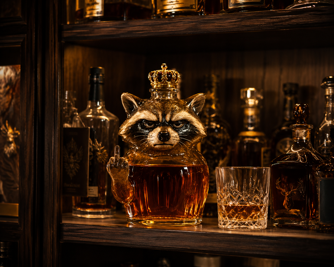 Rebel Raccoon Edition - Whisky Decanter