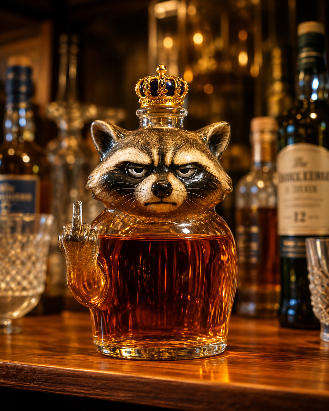 Rebel Raccoon Edition - Whisky Decanter