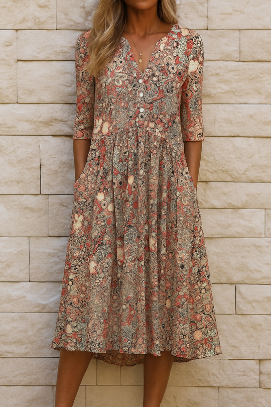 Christine Elegant V-Neck Dress