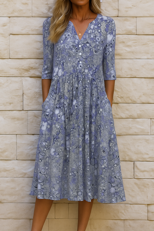 Christine Elegant V-Neck Dress