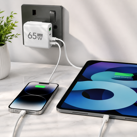 65W Fast Charger with 3 Ports