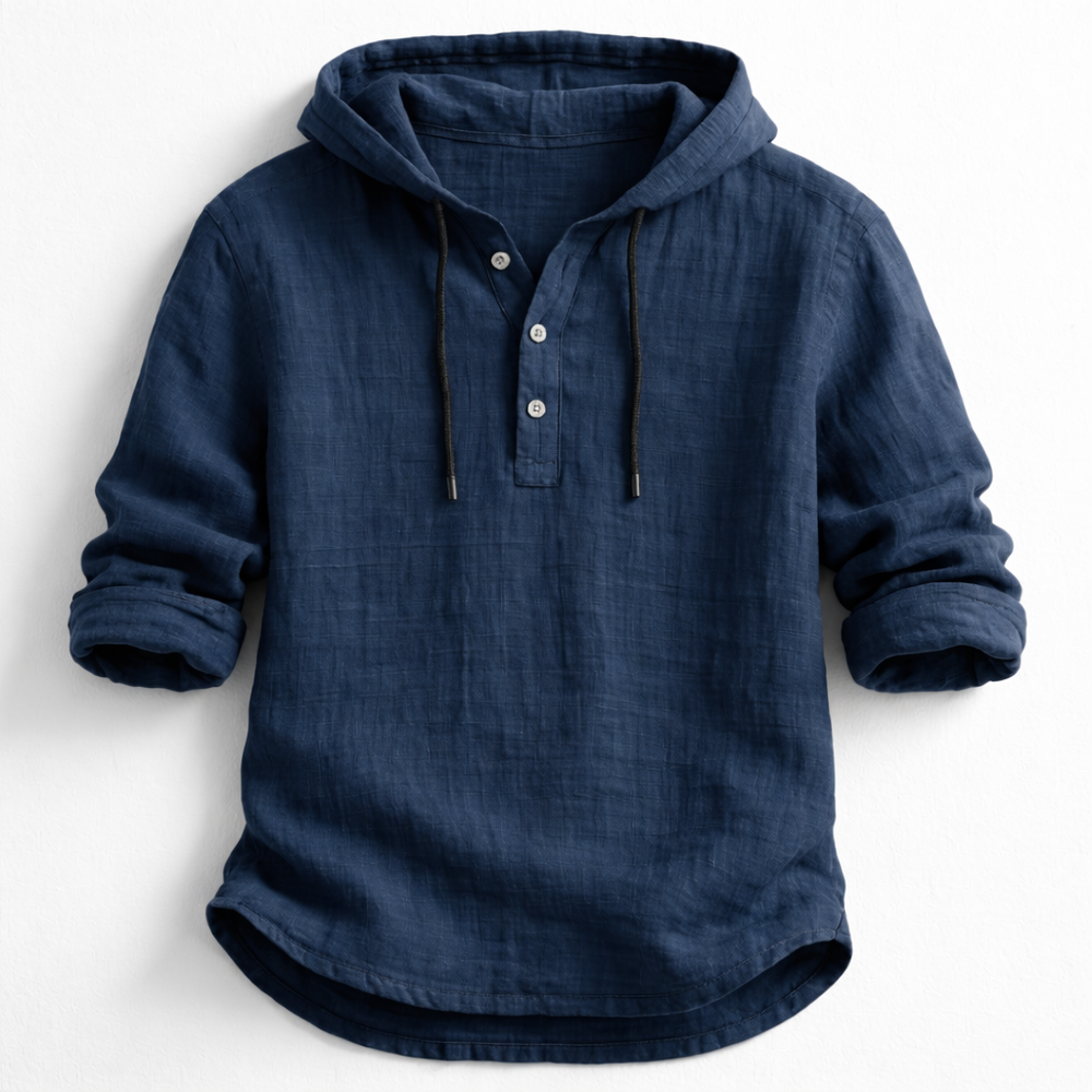 Paul Linen Hooded Shirt