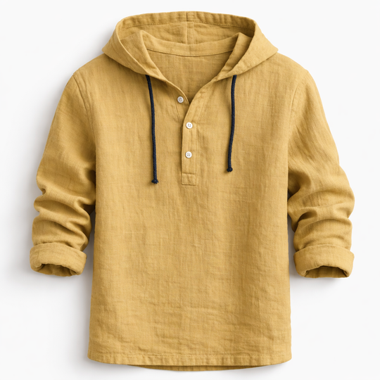 Paul Linen Hooded Shirt