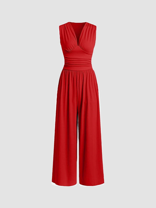 Robyn Chic Sleeveless Wide-Leg Jumpsuit
