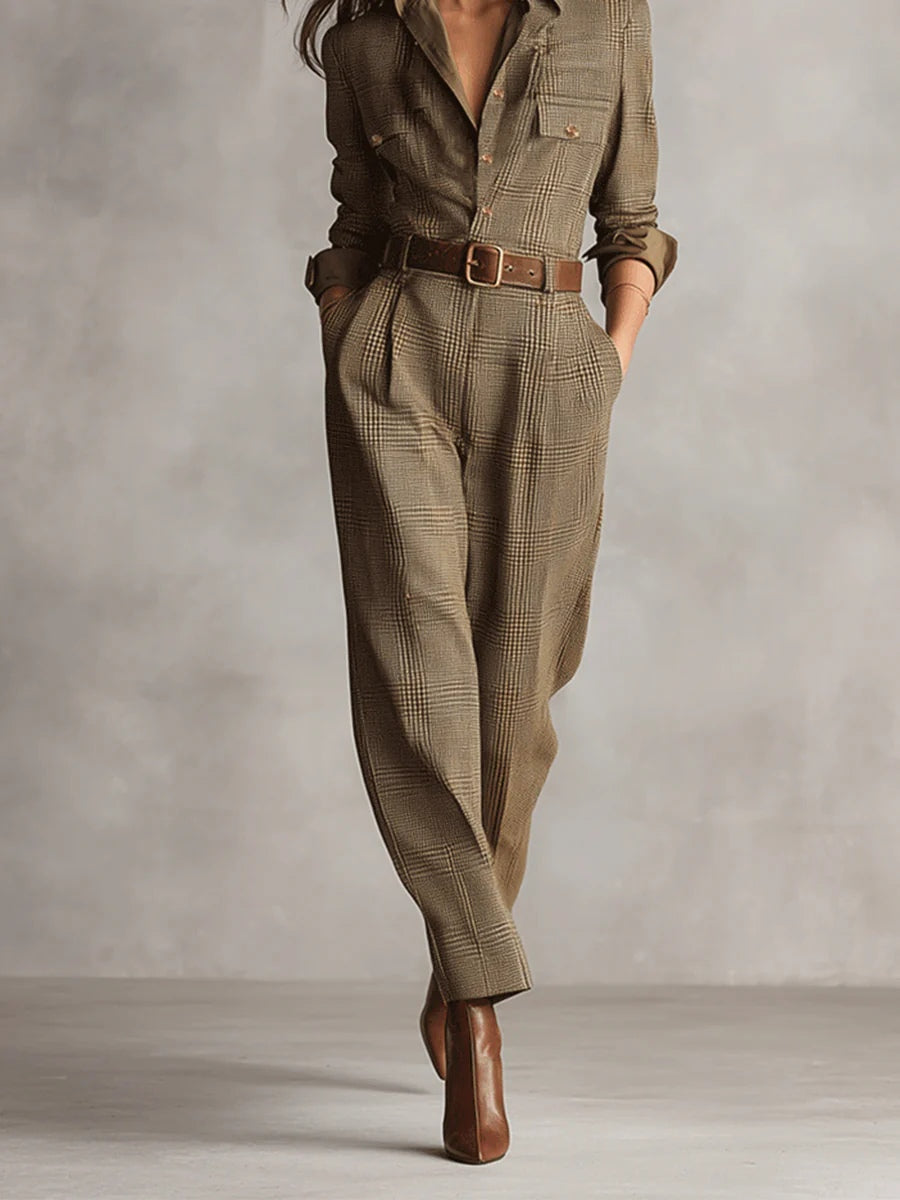 Faith Timeless Checked Jumpsuit