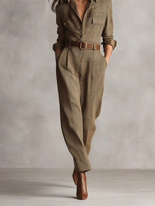 Faith Timeless Checked Jumpsuit