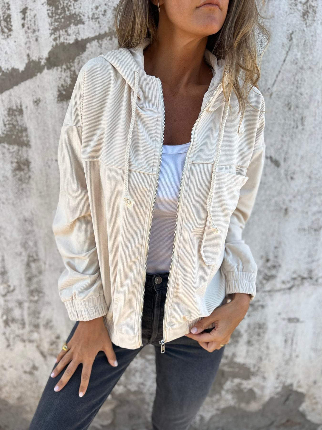Isabelle Casual Zip-Up Hoodie Jacket