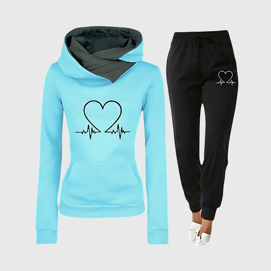 Lindy Stylish Lounge Set with Heart Detail