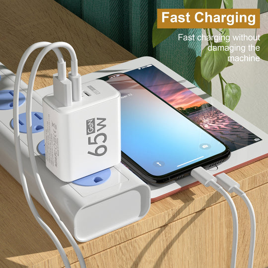 65W Fast Charger with 3 Ports