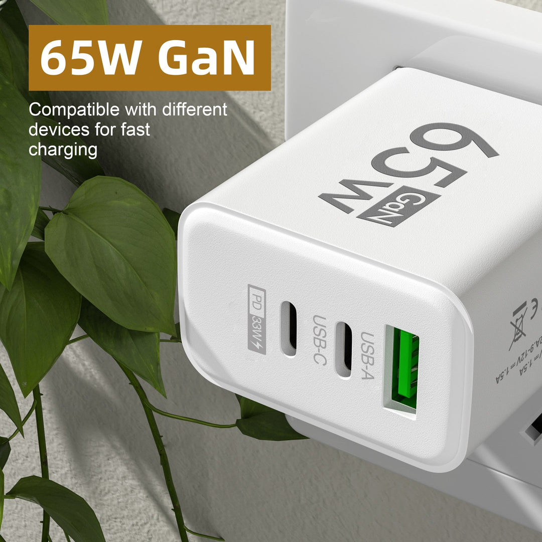 65W Fast Charger with 3 Ports