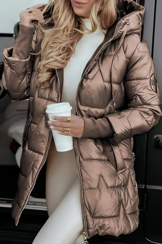 Ivy Stylish Coat with Hood & Lining
