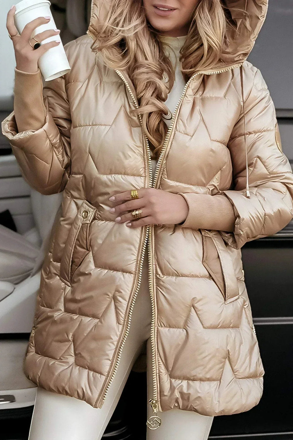 Ivy Stylish Coat with Hood & Lining