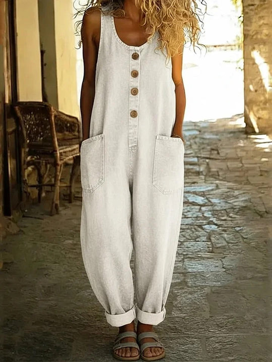 Kathy Vintage Washed Denim Overalls