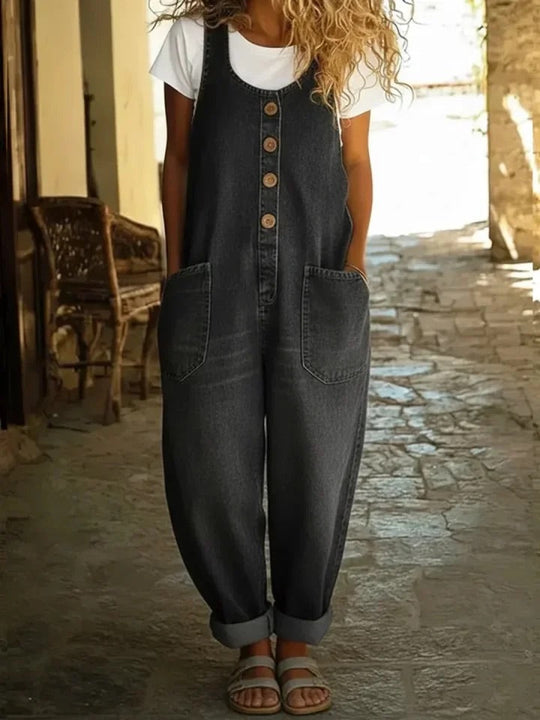 Kathy Vintage Washed Denim Overalls